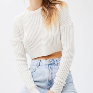 Urban Outfitters Big Sur Ribbed Crop Sweater